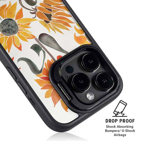 Yellow Sunflower by Cat Coq iPhone 16 Pro Kickstand Case